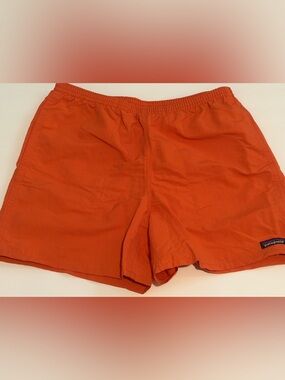 Patagonia Orange Swim Trunks with Logo